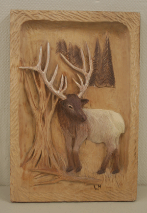 carved elk