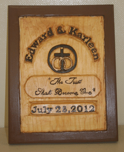 wedding plaque