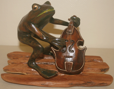 carved frog