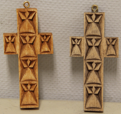 chip carved crosses
