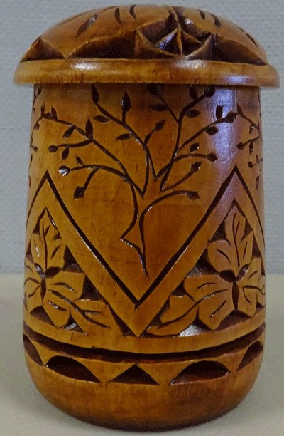 carved jar