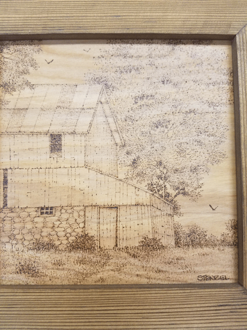 woodburned barn